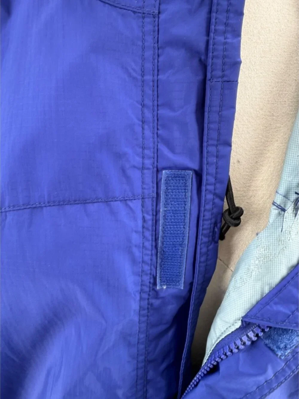 PATAGONIA Spellcell Full Zip Hooded Windbreaker Jacket 90s Vtg Blue M - Picture 5 of 16